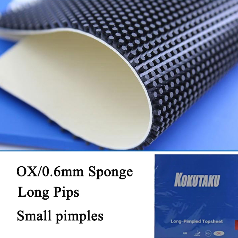 Table Tennis Is Played With A - KOKUTAKU ロングピップス卓球ラバー OX/0.6mm スポンジ小粒 40+ ITTF