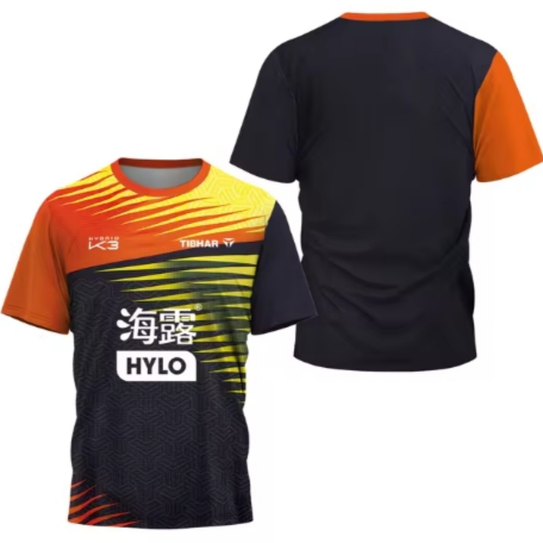 Xu Xin Table Tennis - メンズ卓球Tシャツ,半袖,通気性,速乾性,三角形の断片,バドミントン,テニス,夏,新品,2022