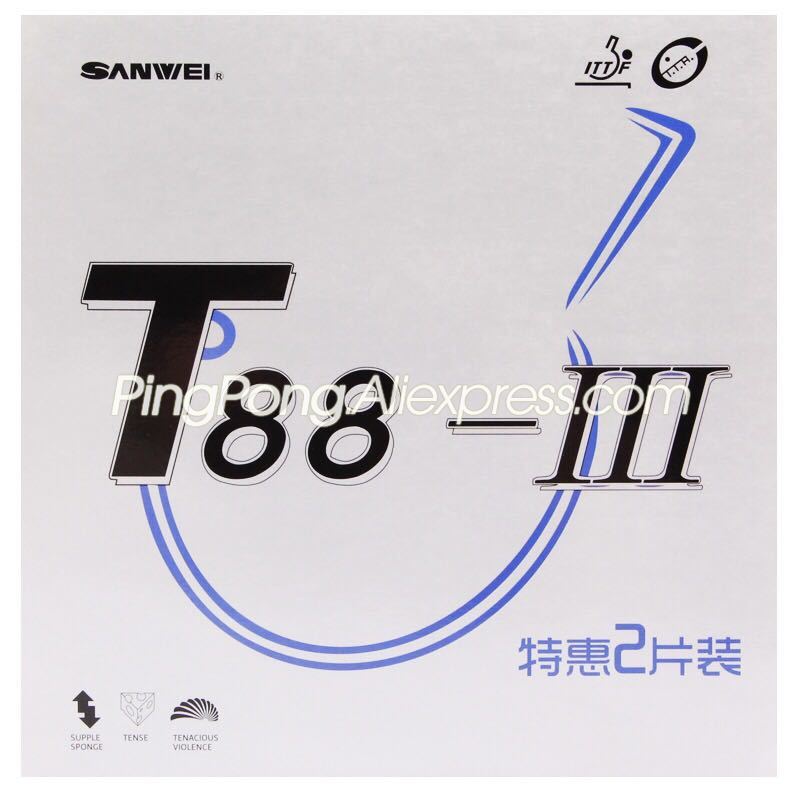 Table Tennis Xiom Rubber - 卓球ゴムSANWEI-T88-3,スピンスピード制御,ループスポンジ,オリジナル