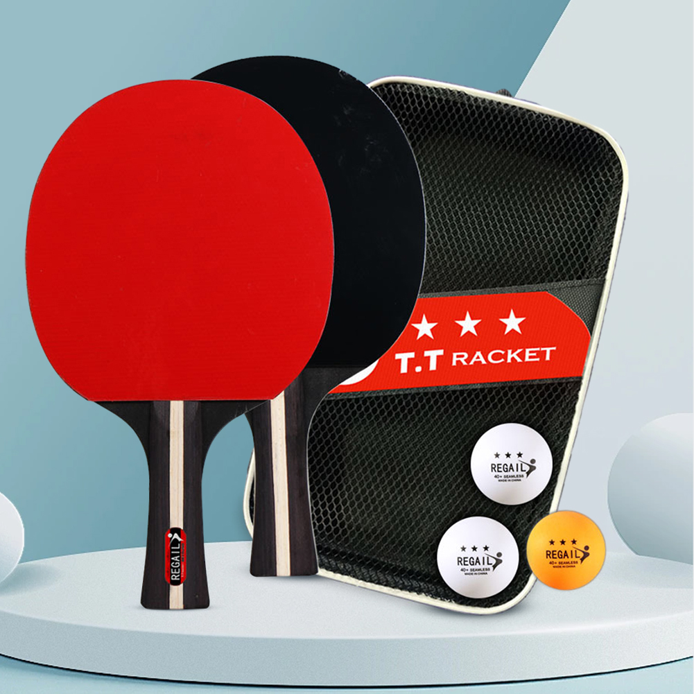 Table Tennis Is Played With A - 卓球ラケット2本＆ボール3個、プロ仕様2人用卓球パドルセット、トーナメントプレイ用バッグ付き