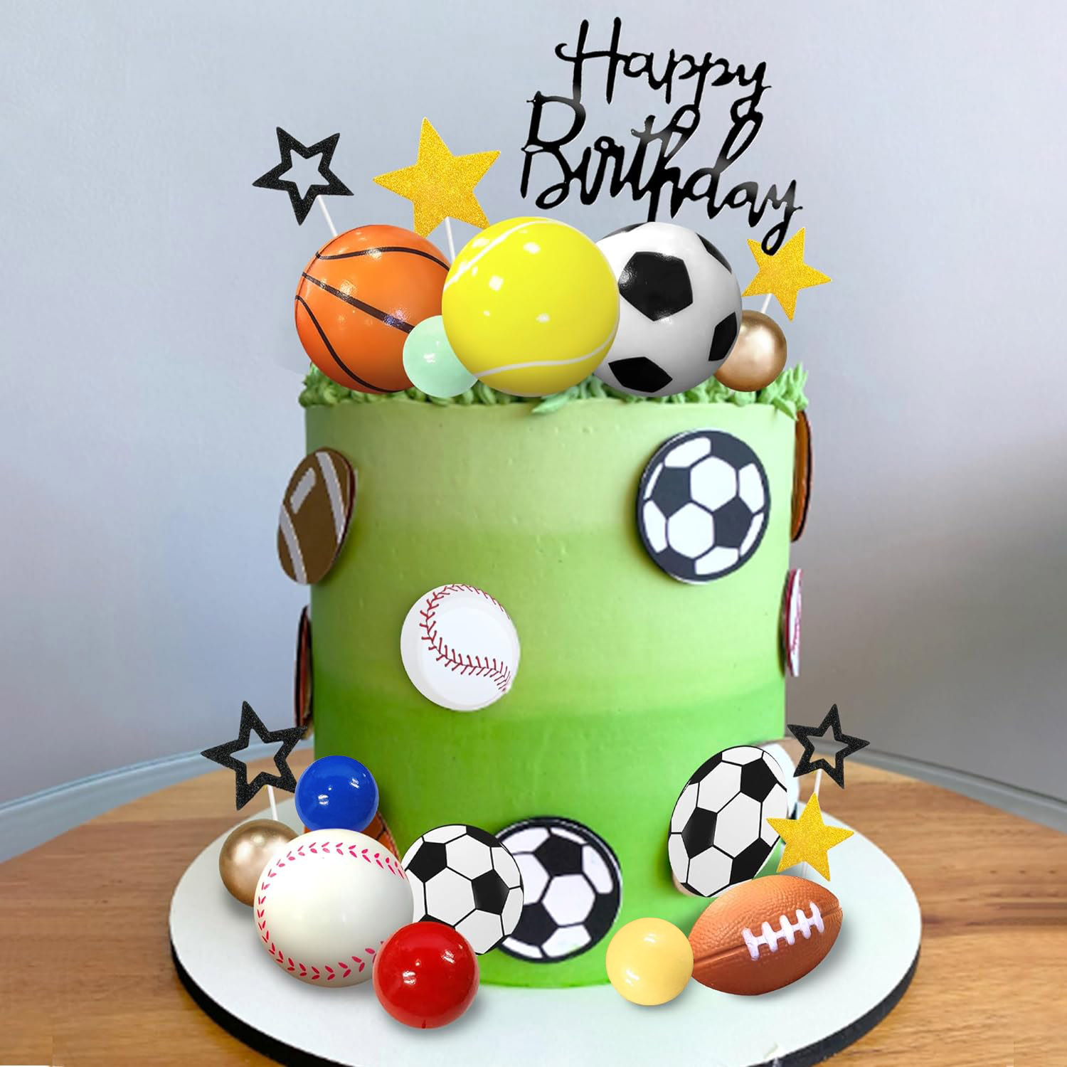 男の子のためのスポーツテーマケーキデコレーション、誕生日パー - Table Tennis Zhang Jike のレビューと価格