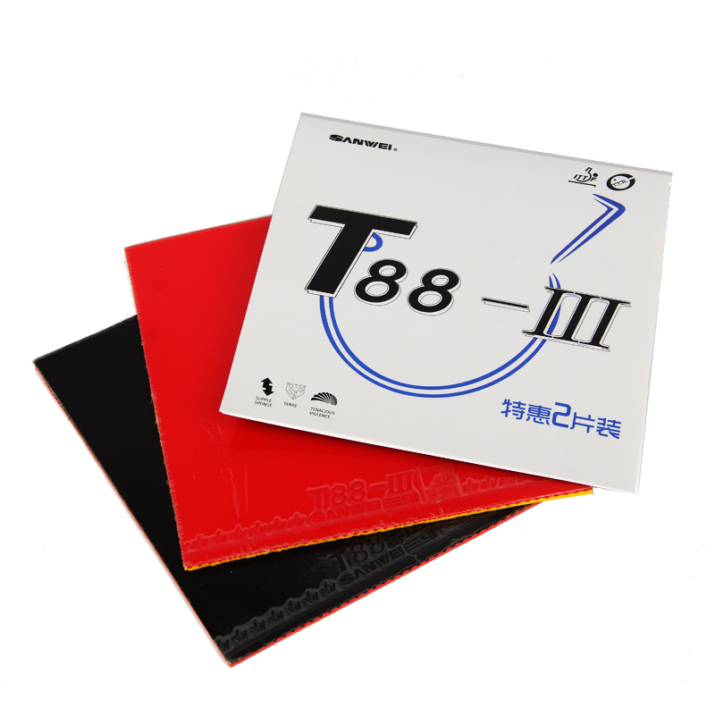 1 赤 1 黒オリジナル SANWEI T88-3 卓球ラバ - Table Tennis Xiom Rubber のレビューと価格