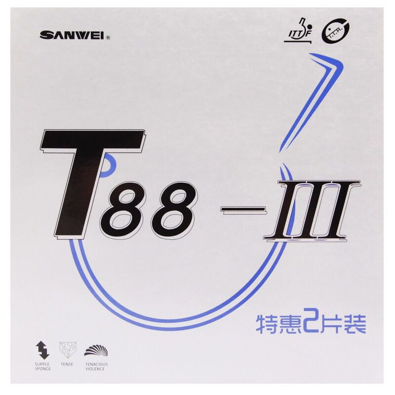 1 赤 1 黒オリジナル SANWEI T88-3 卓球ラバ - Table Tennis Xiom Rubber のレビューと価格