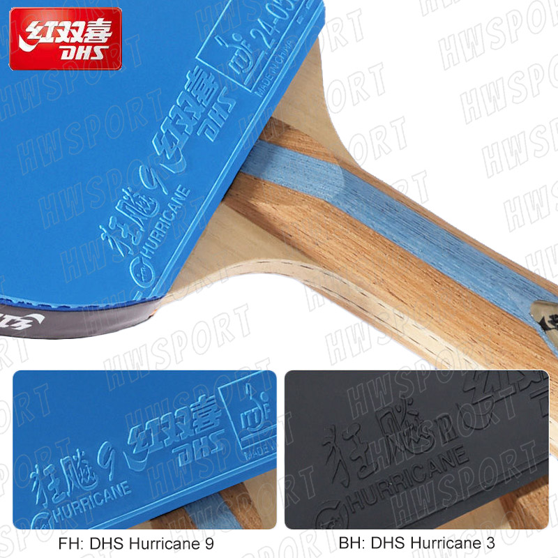Dhs-テーブルテニスラケット、7つのスターッピングポンパド - Table Tennis Forehand Rubber のレビューと価格
