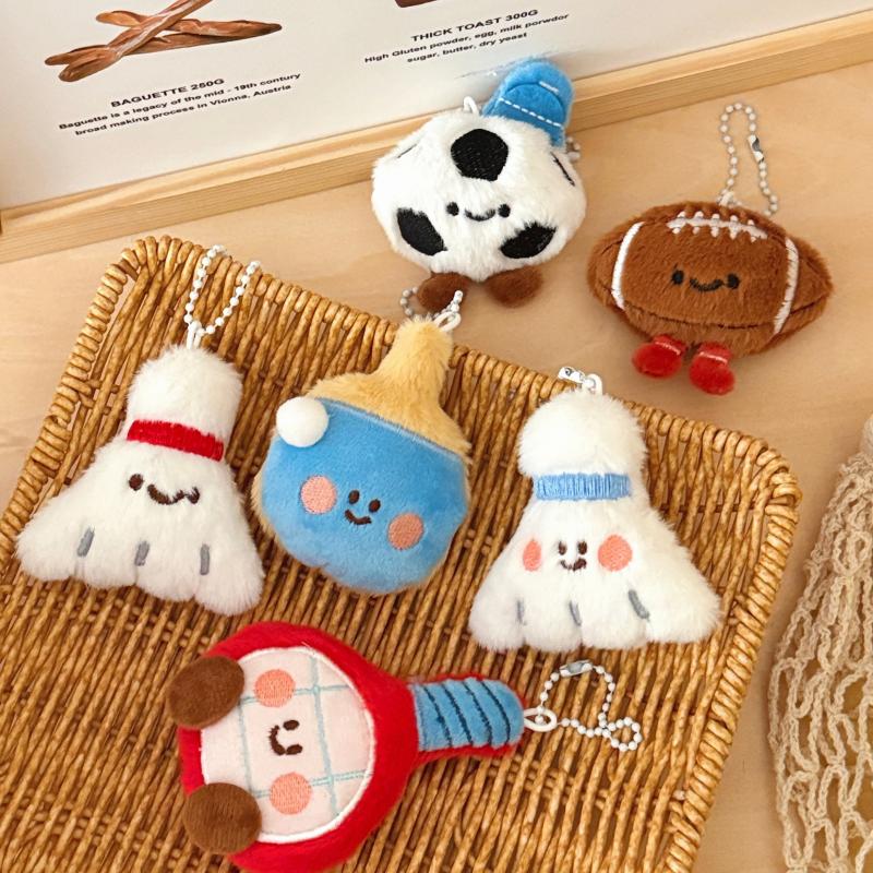 新しいかわいい漫画ぬいぐるみボール装飾人形ペンダントキーホル - Table Tennis Balls のレビューと価格