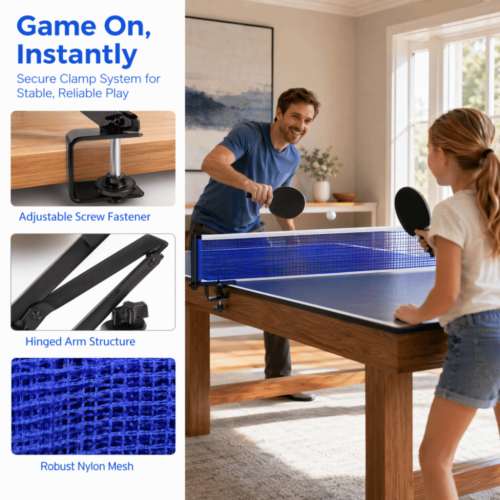 プロ仕様ナイロン卓球ネット 金属製調整可能セット 調整可能な - Table Tennis Is Played With A のレビューと価格