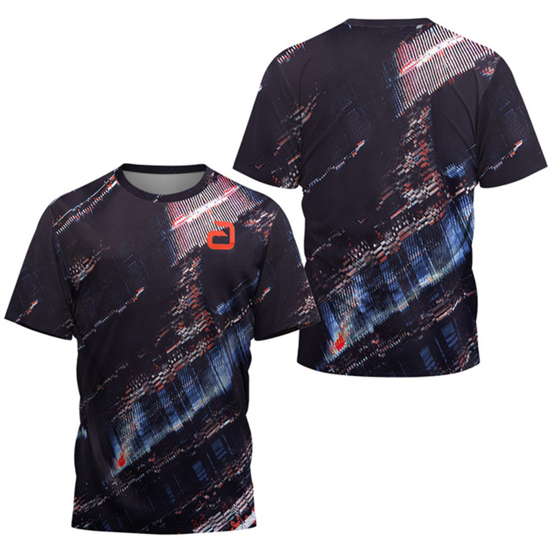 男性卓球 Tシャツアンダーカーレントパターンメンズサマーテニ - Xu Xin Table Tennis のレビューと価格