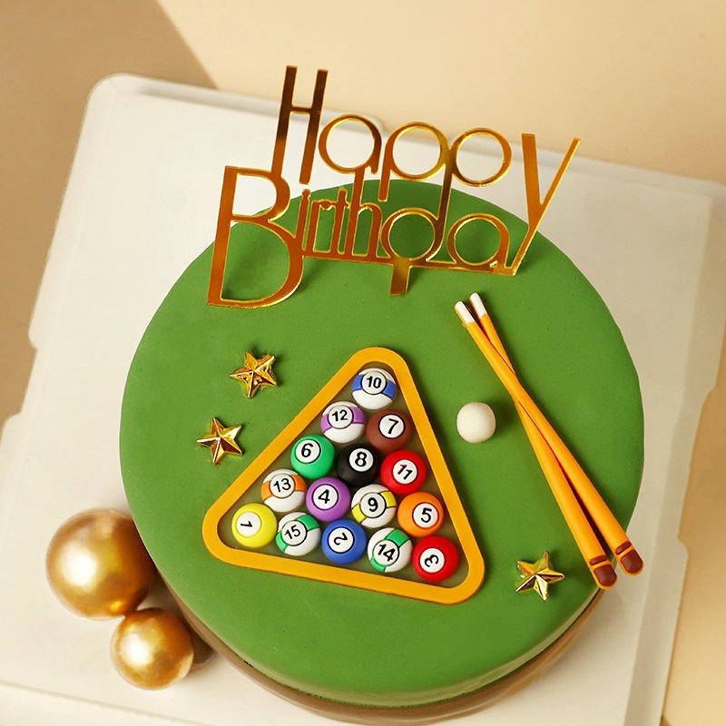 ビリヤードボールケーキデコレーション男の子子供子供の誕生日パ - Table Tennis Balls のレビューと価格