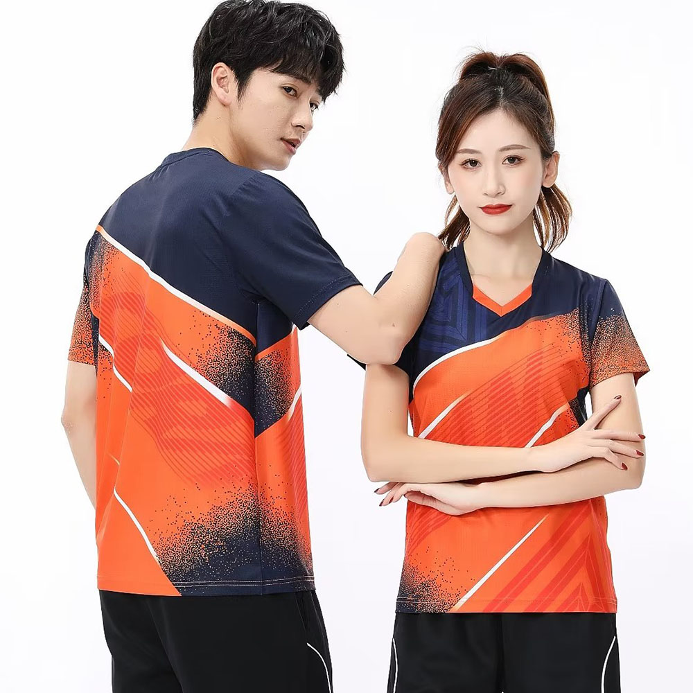 男性と女性のためのテニスTシャツ,半袖スポーツトップ,速乾性 - Table Tennis Volleyball のレビューと価格
