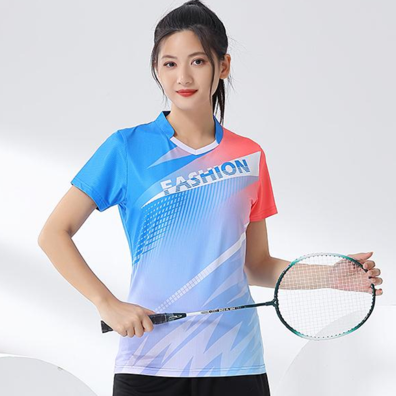 女性用バドミントンプリントTシャツ,ゴルフウェア,速乾性,女 - Table Tennis Volleyball のレビューと価格