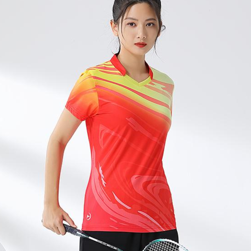 女性用バドミントンプリントTシャツ,ゴルフウェア,速乾性,女 - Table Tennis Volleyball のレビューと価格