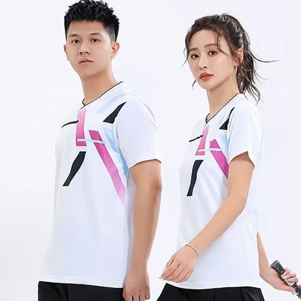 バドミントン Tシャツ男性女性用速乾性夏半袖バレーボール卓球 - Table Tennis Volleyball のレビューと価格